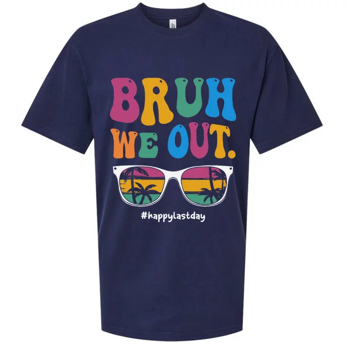 Bruh We Out Happy Last Day Of School Teacher Boy Girl Summer Sueded Cloud Jersey T-Shirt