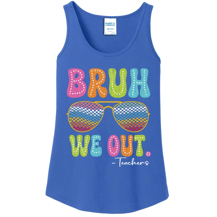 Bruh We Out Teachers Funny Cute End Of School Year Teacher Gift Ladies Essential Tank