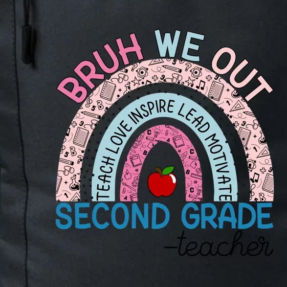 Bruh We Out 2Nd Grade Teachers Second Grade Teacher Rainbow Gift Daily Commute Backpack