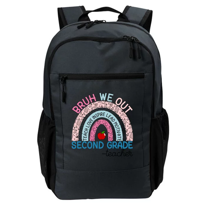 Bruh We Out 2Nd Grade Teachers Second Grade Teacher Rainbow Gift Daily Commute Backpack