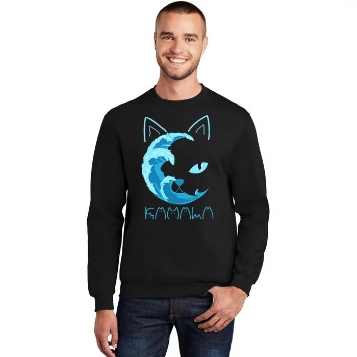 Blue Wave Of Cat Ladies Kamala Cat Typography Alphabet Cute Sweatshirt