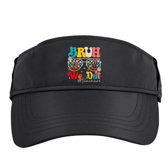 Bruh We Out End Of The School Year Adult Drive Performance Visor