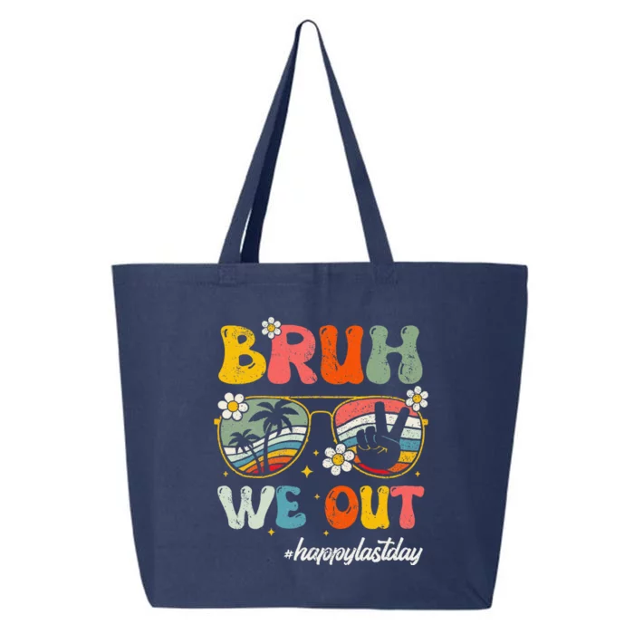 Bruh We Out Happy Last Day Of School Teacher Boy Girl Summer 25L Jumbo Tote