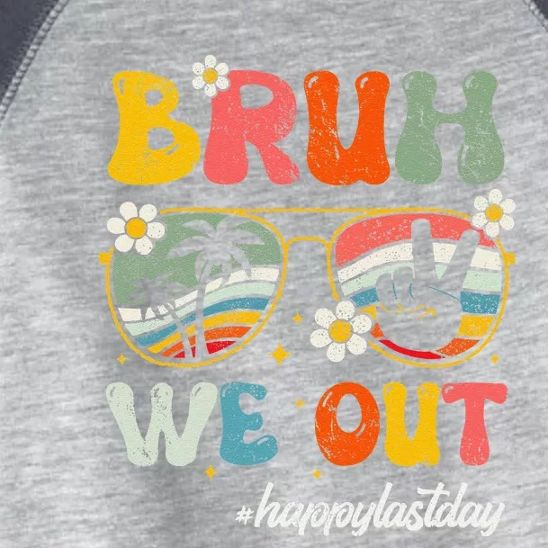 Bruh We Out Happy Last Day Of School Teacher Boy Girl Summer Toddler Fine Jersey T-Shirt