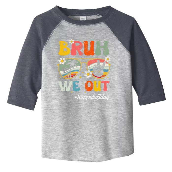 Bruh We Out Happy Last Day Of School Teacher Boy Girl Summer Toddler Fine Jersey T-Shirt