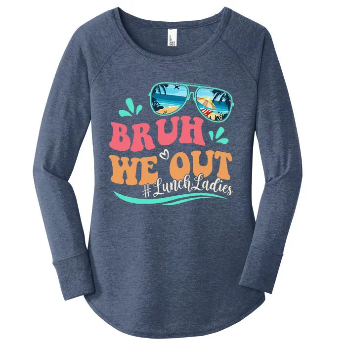 Bruh We Out Funny Last Day Of School Lunch Lady Summer Women's Perfect Tri Tunic Long Sleeve Shirt