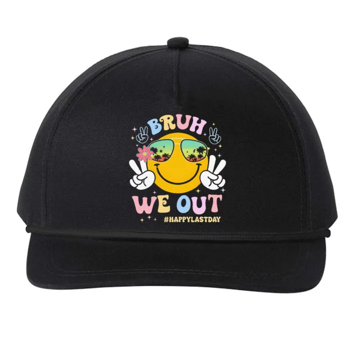 Bruh We Out Happy Last Day Of School Teacher Boy Girl Summer Snapback Five-Panel Rope Hat