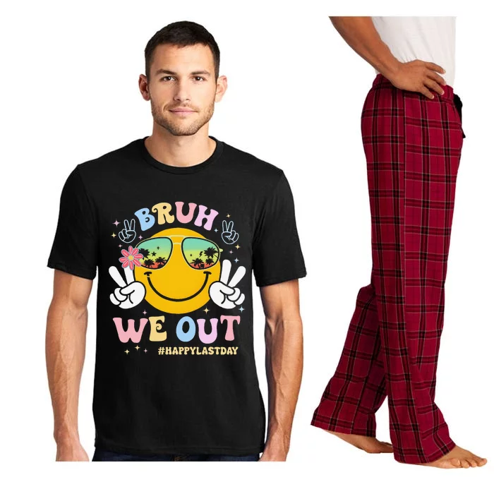 Bruh We Out Happy Last Day Of School Teacher Boy Girl Summer Pajama Set