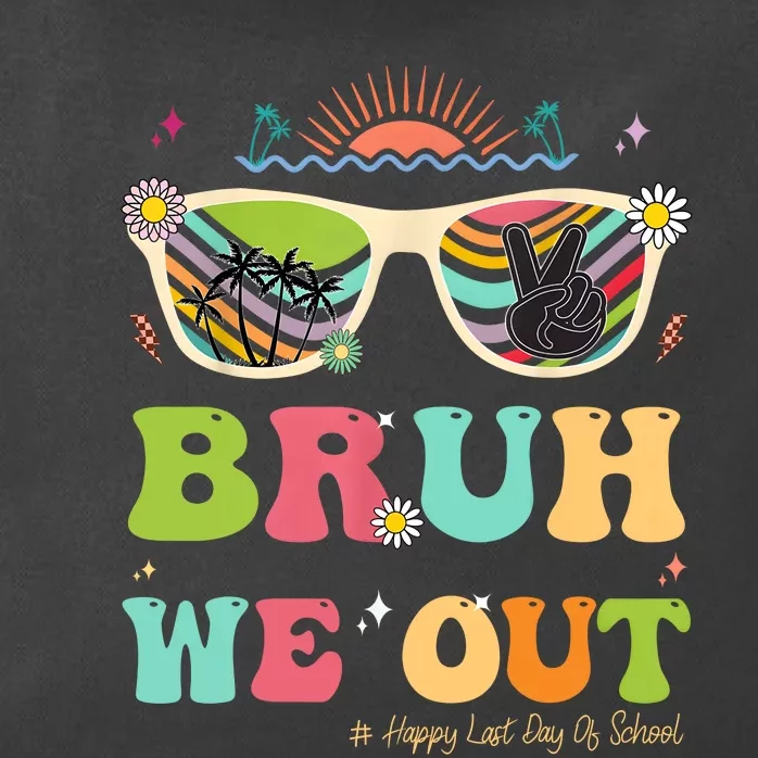 Bruh We Out Funny Last Day Of School Teacher Boy Girl Summer Zip Tote Bag