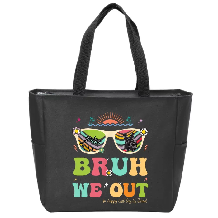 Bruh We Out Funny Last Day Of School Teacher Boy Girl Summer Zip Tote Bag