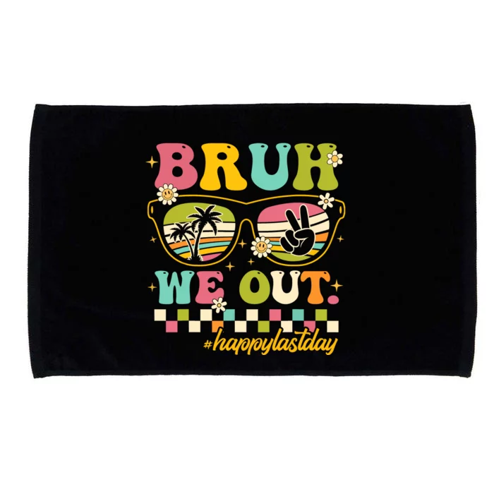 Bruh We Out Funny Last Day Of School Teacher Boy Girl Summer Microfiber Hand Towel