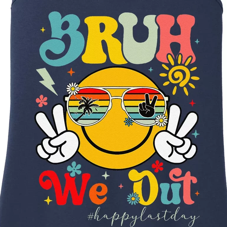 Bruh We Out Summer Happy Last Day Of School Teacher Student Ladies Essential Tank