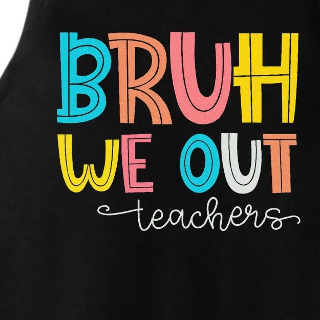 Bruh We Out Teacher End Of School Year Hello Summer Funny Ladies Tri-Blend Wicking Tank