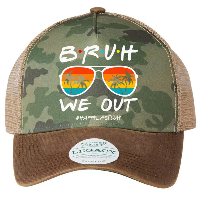 Bruh We Out Happy Last Day Of School Teacher Summer Legacy Tie Dye Trucker Hat