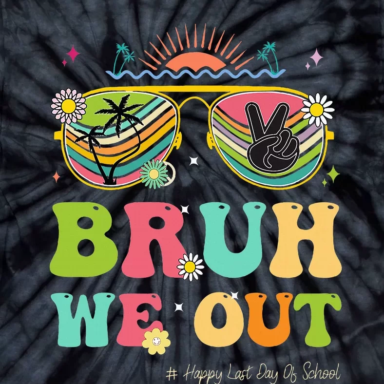 Bruh We Out Funny Last Day Of School Teacher Boy Girl Summer Tie-Dye T-Shirt