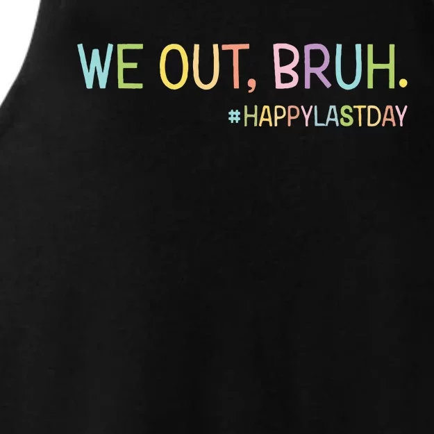 Bruh We Out Teachers Happy Last Day Of School Hello Summer Ladies Tri-Blend Wicking Tank