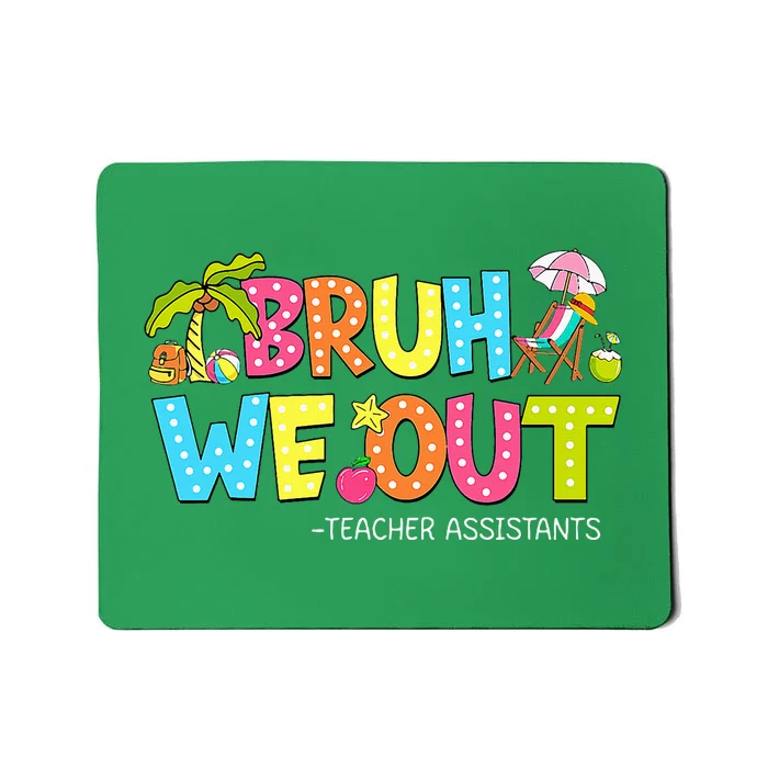 Bruh We Out Teachers Assistants Retro Palm Tree Style Mousepad