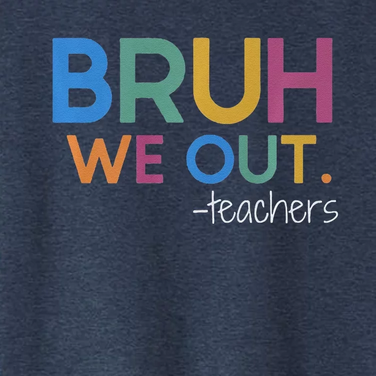 Bruh We Out Teacher Summer Break Last Day Of School Premium Women's Crop Top Tee