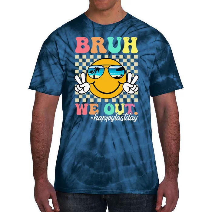 Bruh We Out Happy Last Day Of School Teacher Boy Girl Summer Tie-Dye T-Shirt