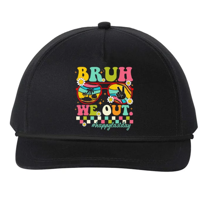 Bruh We Out Teachers Summer Happy Last Day Of School Teacher Snapback Five-Panel Rope Hat