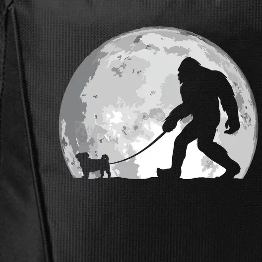 Bigfoot Walks Pug Funny Pug Funny Bigfoot Pug Lover Pug City Backpack