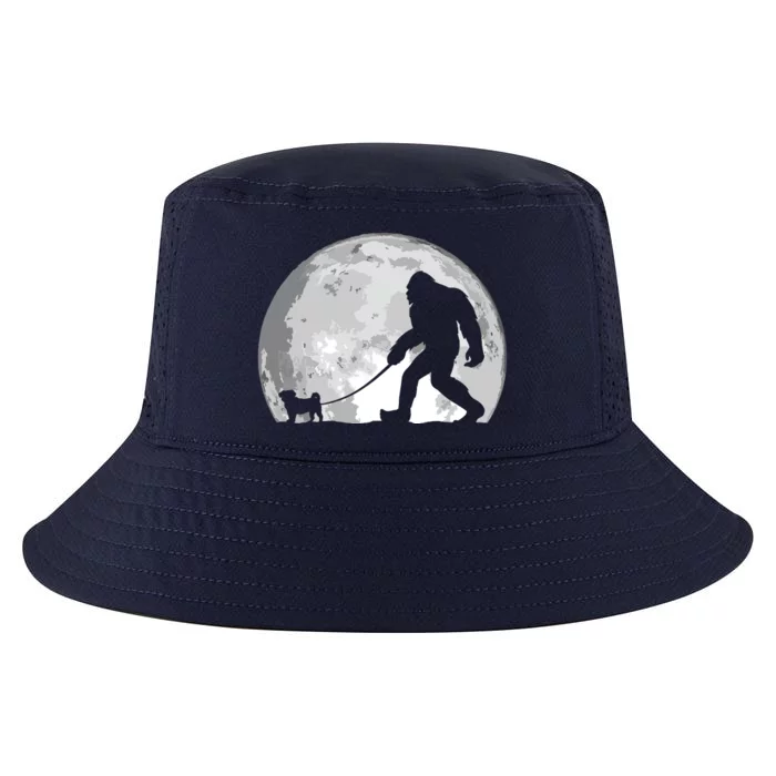 Bigfoot Walks Pug Funny Pug Funny Bigfoot Pug Lover Pug Cool Comfort Performance Bucket Hat