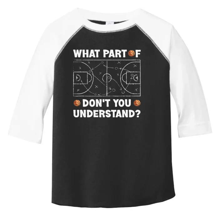 Basketball What Part Of Don't You Understand Funny quote Toddler Fine Jersey T-Shirt