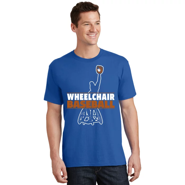 Baseball Wheelchair Player Cool Gift Sport Team Baseballer Gift T-Shirt