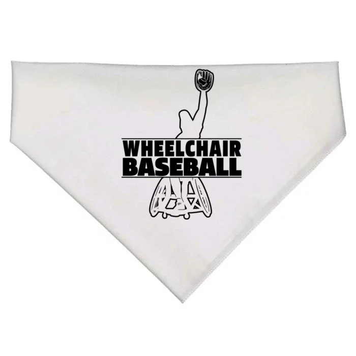 Baseball Wheelchair Player Funny Gift Sport Team Baseballer Meaningful Gift USA-Made Doggie Bandana