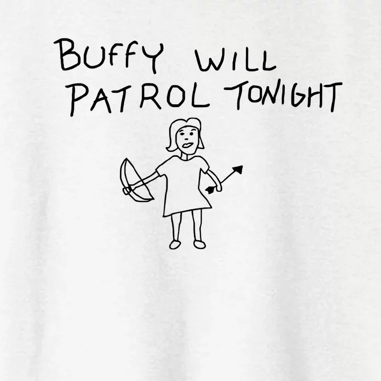 Buffy Will Patrol Tonight Women's Crop Top Tee