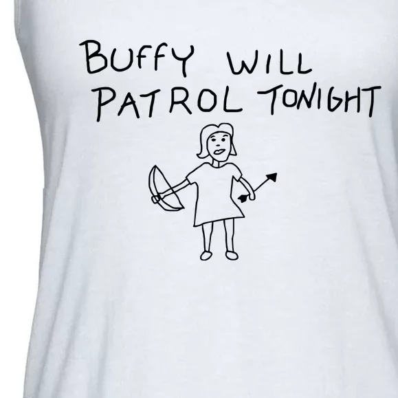 Buffy Will Patrol Tonight Ladies Essential Flowy Tank