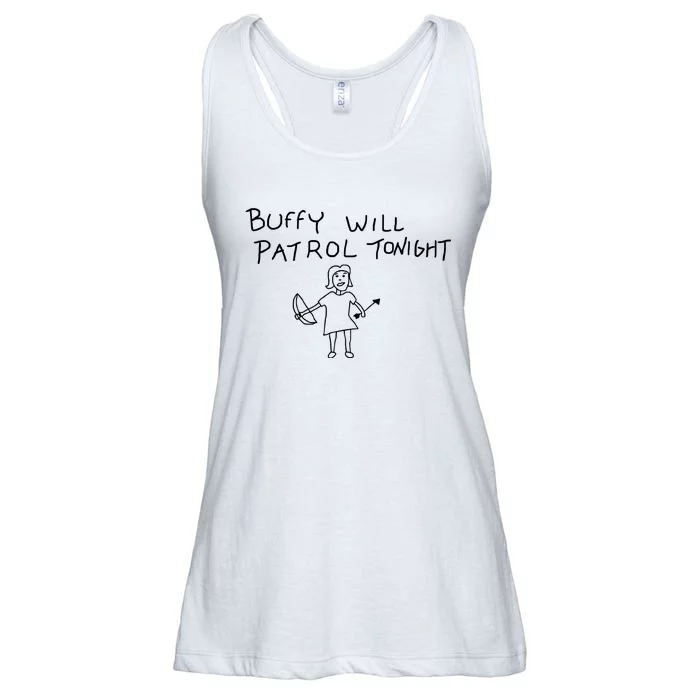 Buffy Will Patrol Tonight Ladies Essential Flowy Tank