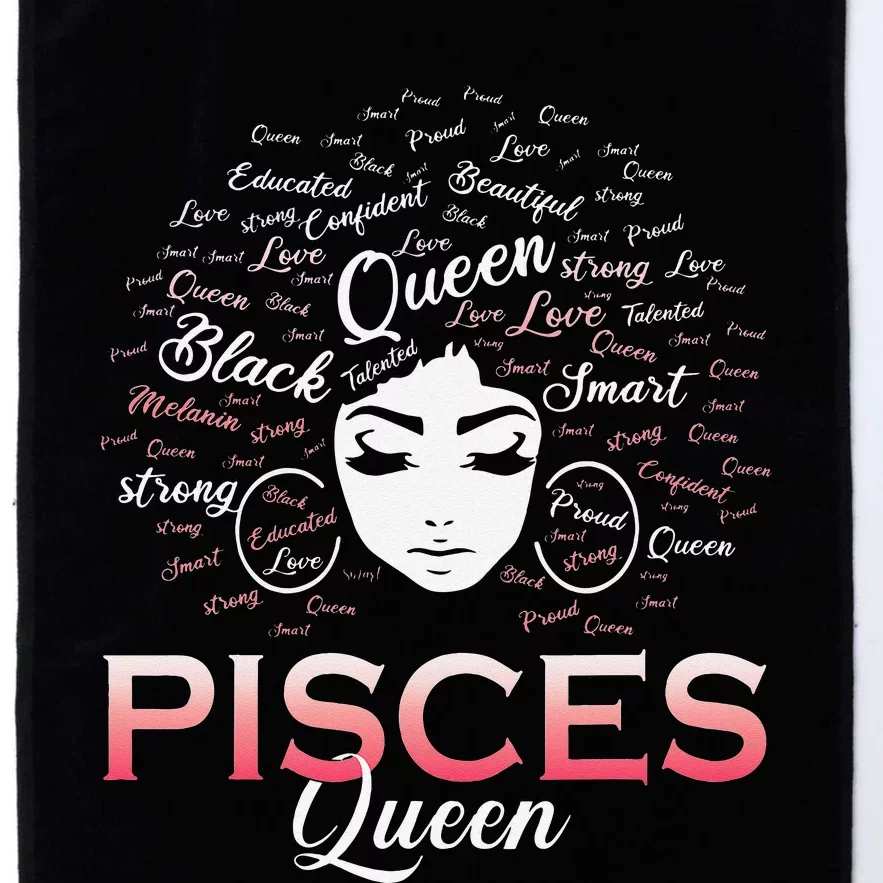 Black Wo Pisces Queen March Birthday Platinum Collection Golf Towel