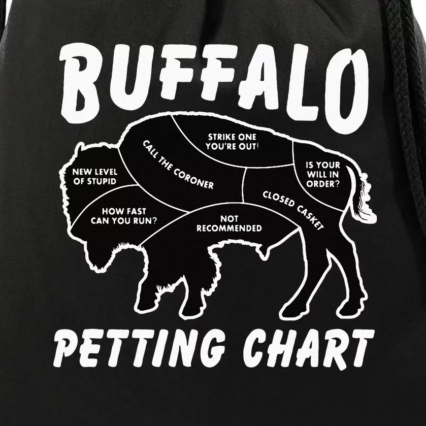 Buffalo Wildlife Petting Chart For Bison Lovers Drawstring Bag