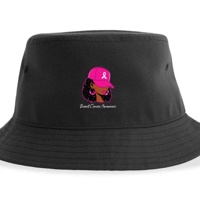 Black Women P.Ink Breast Cancer Awareness Warrior Gift Sustainable Bucket Hat