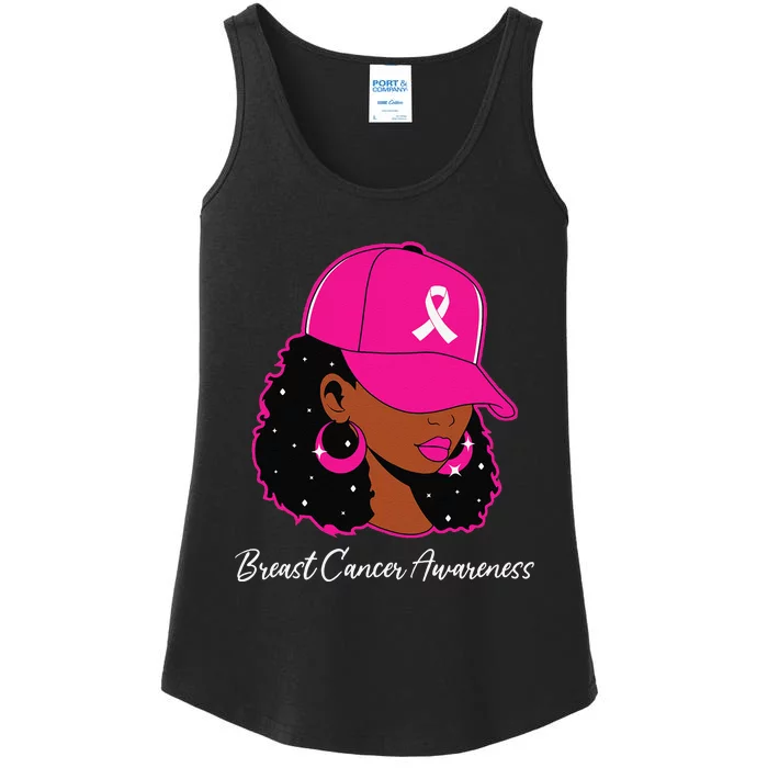 Black Women P.Ink Breast Cancer Awareness Warrior Gift Ladies Essential Tank