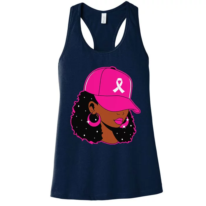 Black Women P.Ink Breast Cancer Awareness Warrior Gift Women's Racerback Tank