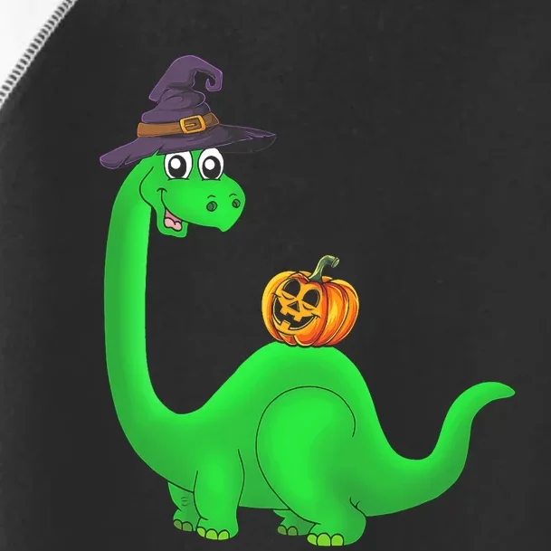 Brachiosaurus Witch Pumpkin Halloween Dinosaur Brontosaurus Toddler Fine Jersey T-Shirt