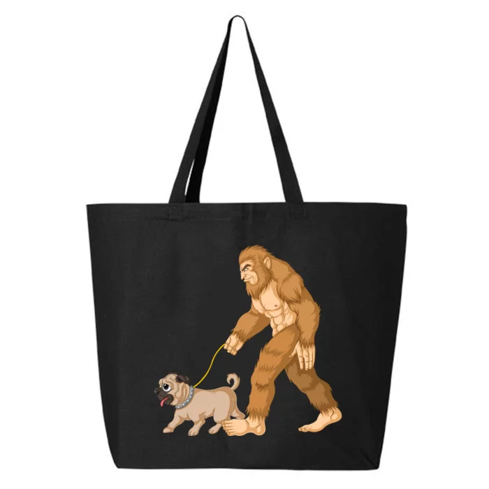 Bigfoot Walking Pug Dog 25L Jumbo Tote