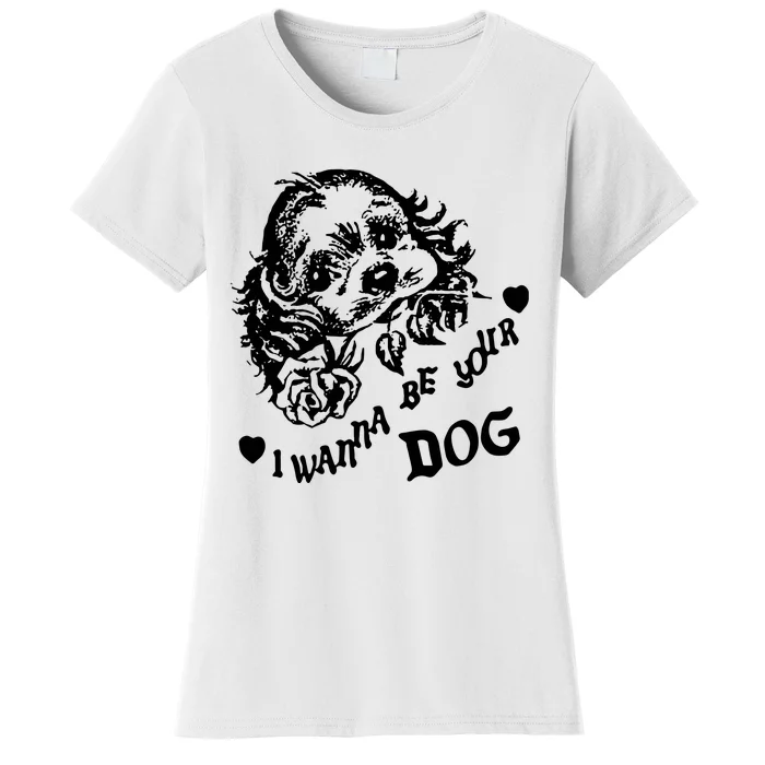 Bread & Water Print I Wanna Be Your Dog Women's T-Shirt