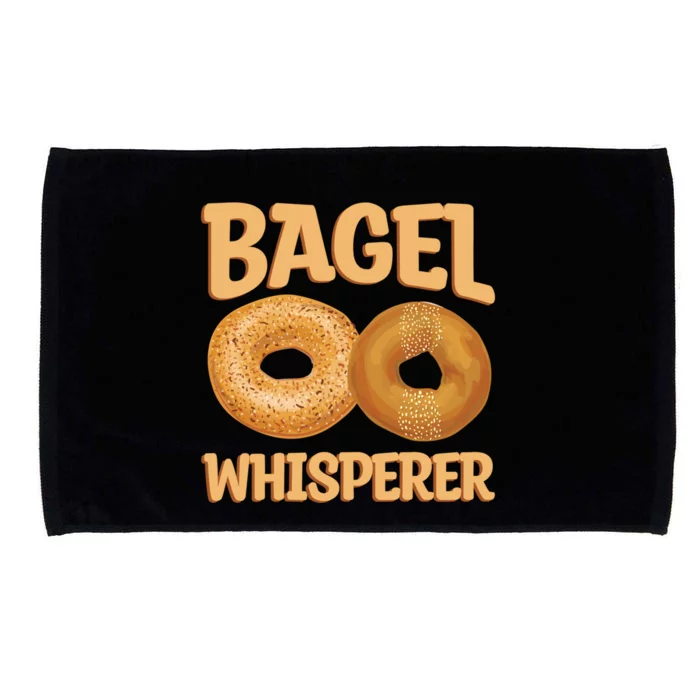 Bagel Whisperer Quote Bagel Lover Cute Gift Microfiber Hand Towel