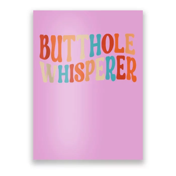 Butthole Whisperer Retro Sarcastic Jokes Funny Poster