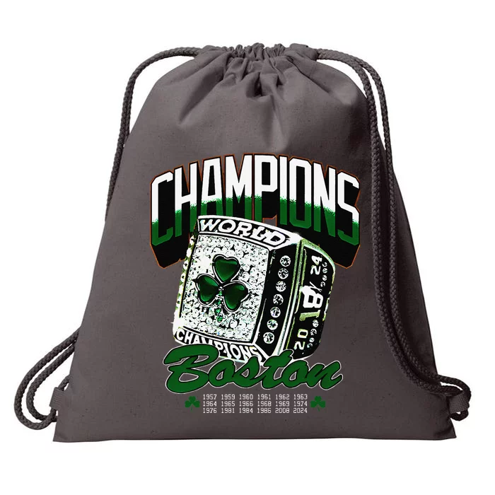 Boston World Ring 2024 Gift Drawstring Bag