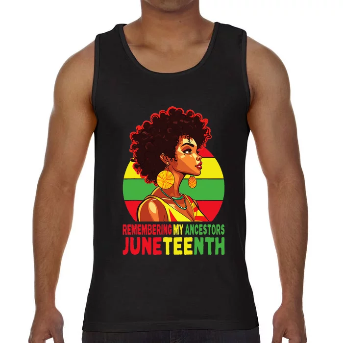 Black Women Remembering My Ancestors Juneteenth Comfort Colors® Tank Top