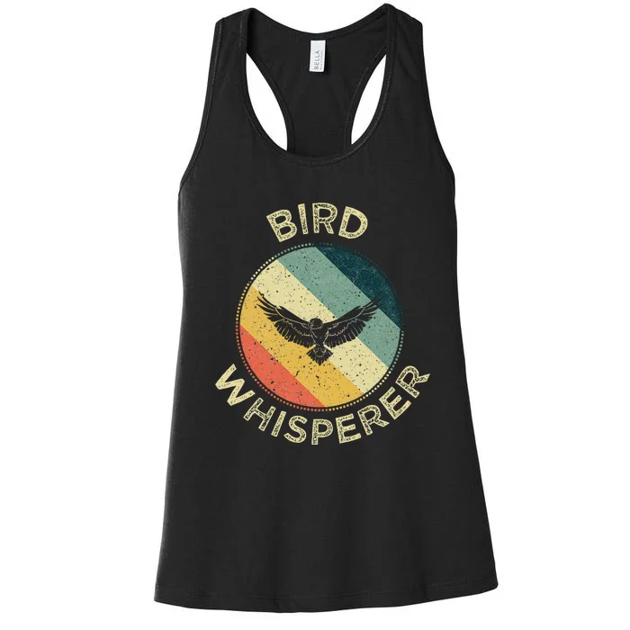 Bird Whisperer Retro Vintage Zoologist Birds Lover Women's Racerback Tank