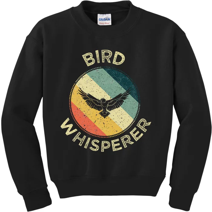 Bird Whisperer Retro Vintage Zoologist Birds Lover Kids Sweatshirt