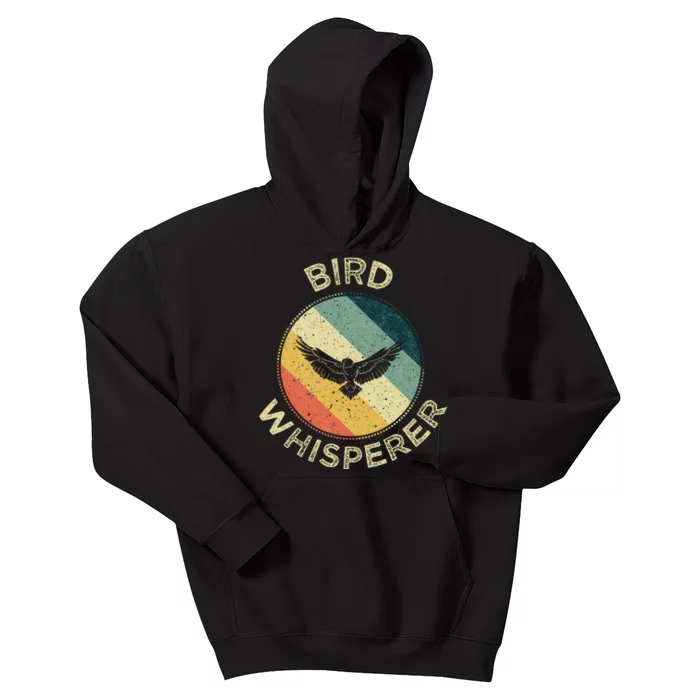 Bird Whisperer Retro Vintage Zoologist Birds Lover Kids Hoodie