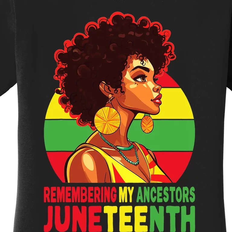 Black Women Remembering My Ancestors Juneteenth Women's T-Shirt