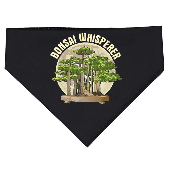 Bonsai Whisperer Retro Gardener Nature Bonsai Tree Lover USA-Made Doggie Bandana