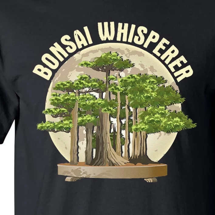 Bonsai Whisperer Retro Gardener Nature Bonsai Tree Lover Tall T-Shirt